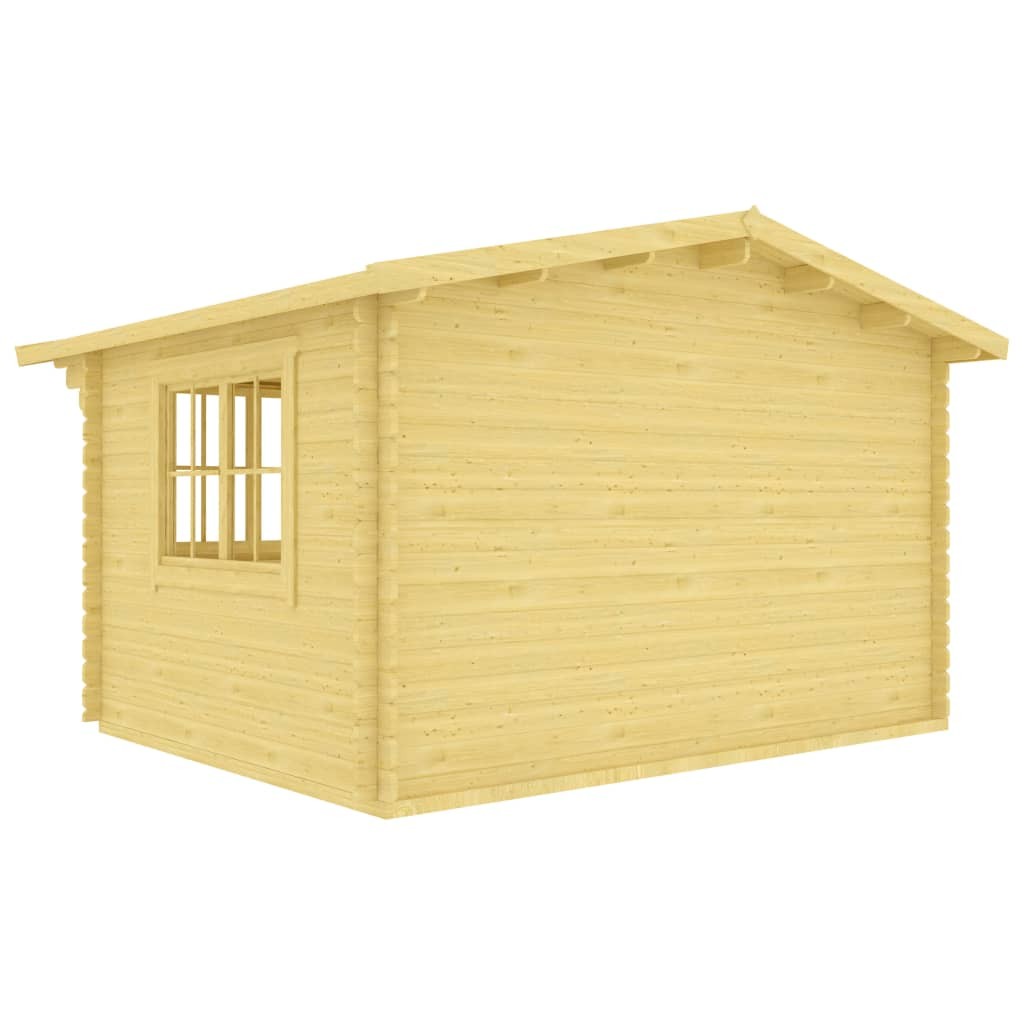 Log Cabin 34 mm 400x376x256.5 cm Solid Pinewood